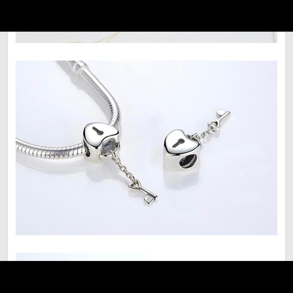 Pandora key to my heart charm